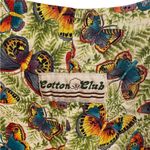 Cotton Club Retro Fun Multicolor Butterfly and Fern Short Sleeve Medical Scrubs Size M Photo 6