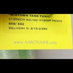 NWT Aaron Ashe Womens Large Midtown tank tunic Top blue yellow geometric Photo 9