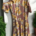 P.S. Kate Yellow Pink Cut Out Smocked Sundress. Size M Size M Photo 0