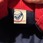 Roxy  Tote Bag Y2k Red Corduroy Front and Back Pockets Double Handle Straps Vtg. Photo 6