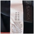 La Blanca  Black Ruched Swim Skirt Ruffle Flounce Built in Briefs Size 6 Photo 4