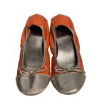 Rialto Women’s Ballet Flats Size 6.5 Orange & Silver Photo 9