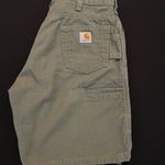 Carhartt Women's Original Fit Crawford Canvas Work Shorts 6 Sage Green Photo 1