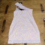 Pretty Little Thing LILAC LACE BINDING DETAIL UNDERWIRED BODYCON DRESS Size 2 Photo 5