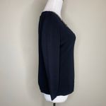 Joseph A Embellished Beaded Black Sweater Sz Medium Photo 3