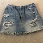 Abercrombie & Fitch Denim Fringe Skirt Photo 0