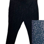 Old Navy  Stevie High‎ Rise Leopard Velvet Leggings Black XL Photo 0