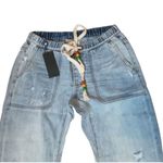 One Teaspoon  Revolve Denim Drawstring Montana Shabbies Light Wash XS Photo 5