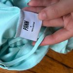 ☀️3/$25 PANN PANN mint green knit boot cut flare leg cutout tie waist pants s Photo 7