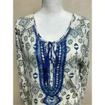 Lucky Brand ‎ - Diamond Shape Print and Navy Embroidered Modal Blend, Medium Photo 1