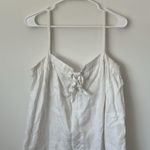 Reformation  Winifred White Linen Mini Dress with Bow Detail Size: 10 Photo 5