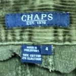 CHAPS Green Corduroy High Rise Flared Leg Bootcut Velvet Trouser Jeans Pants 4 Photo 4