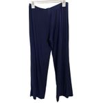 Nordstrom Rack Navy Pajama Set Size Medium Wide Leg Button Front Cozy Photo 4