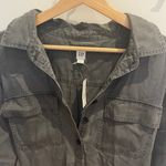 Gap Large Shirt Dress Charcoal Tie Back Chambray NWT Summer Photo 3