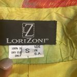 LoriZoni Silk womens abstract colorful crinkle zip vintage enclosure blazer Sz S Photo 1