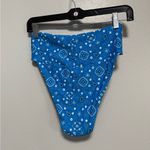Aerie NEW  High Cut Cheek Bikini Bottom Blue Paisley NWT Size Medium Photo 1