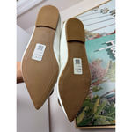 ASOS Ivory Satin Ballet Flats Rhinestone Pearl Buckle Pointed Toe Shoes Size 11 Photo 7