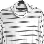 Apt. 9  Stretch Striped Shirt Lightweight 90s Turtleneck Top White Black XXL NWOT Photo 3