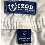 IZOD Vintage Y2K Mid Rise Cropped Cargo Beige Pants Size 12 90s Coastal Preppy Photo 3