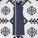 Marine layer Lexi Daytime Midi Dress in Navy White Stripe Small Photo 9