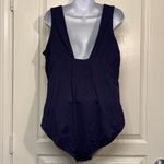 ANDIE Plus Size  Mykonos Plunge Classic One Piece Navy Blue Size XXXL EUC #6725 Photo 4