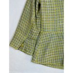 Sigrid Olsen  Y2K Womens Tweed Blazer Jacket Yellow Blue Plaid Size 4 Photo 9