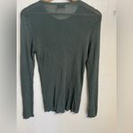 Elegant Dark Green Long Sleeve Top Photo 4