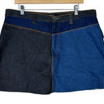 Starwear Mini Skirt Womens 16 Colorblock Patchwork Denim 100% Cotton Y2K 90s Blue Photo 0