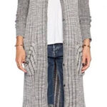 Free People Gray Slouchy Cardigan Duster Sz Small Photo 0