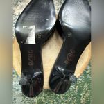 BCBGMAXAZRIA Vintage 90s BCBG Paris black patent slip on mules, size 8.5M Photo 5