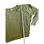 Free People NWT  Santa Clara Thermal Waffle Knit Cotton Top Size M Green Furngull Photo 7