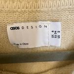ASOS  Design Cream Midi Knit Sweater Dress Size 2 Cozy Minimalist Winter Photo 2