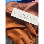 Kirious New  Los Angeles Women's Large Brown Strapless Faux Leather Mini Dress Photo 4