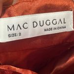 Mac Duggal  67948 Copper Pleated Cut Out Long Sleeve Lace Up Tiered Gown 2 Photo 7