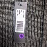 Bobi NWT  Black Shoulder Cut Out Distressed Turtleneck Sweater Army Green Size XL Photo 6