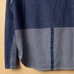 Zenergy by Chico's Size 1 M/L Blue Denim Moto Jacket Hoodie Sweatshirt Size M Photo 9