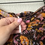 Free People  Floral One More Time Tube Top Black Orange Size Small Photo 2