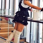 ZARA NWT Black Frilled Mini Skirt With Ruffles Tiered Party Bloggers Fave Sz M Photo 15