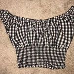 Brandy Melville Checkered Off The Shoulder Photo 1