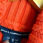 Ralph Lauren  Sport Womens Cable Knit Sweater Sz Small Coral Orange Cotton Photo 13
