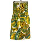 Trina Turk Banana Republic Cora Pisces Strapless Dress Green Yellow Size 0 Photo 2