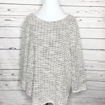 Anthropologie W5 Neutral Cream Tweed Top Size XL Photo 13