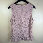 Adrianna Papell Womens Lace Lined Dressy Pale Pink Top Size Large Formal Photo 5