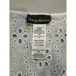 Tommy Bahama Swim Coverup Womens L/XL White Eyelet 100% Cotton Tie Waist Cottage Photo 2