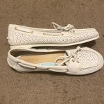Sperry Womens ‎ Top-Sider Audrey Perforated Ivory Leather Flats Size 7.5 Photo 1