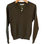 JJ Perfection Sweater Womens Small V Neck Green Long Sleeve Soft Warm Casual NEW Photo 0