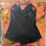 Victoria's Secret victoria’s secret vintage y2k 2000s silk bodysuit lace trim sequin beaded embellished mesh grey / black lingerie Photo 4