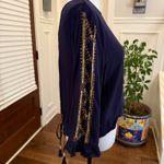 Rahi Cali NWT Dark Purple Beaded Tie Open Back Women's Top Photo 2