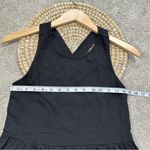 J.Crew Women’s Tiered Knit Midi Dress Sleeveless With Eyelet Trim in Black XS Photo 11