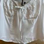 Wild Fable  Women's White Cap Sleeve Sweetheart Shirt - Size XL - NWT Photo 6